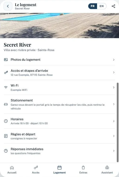 Écran Le logement du livret