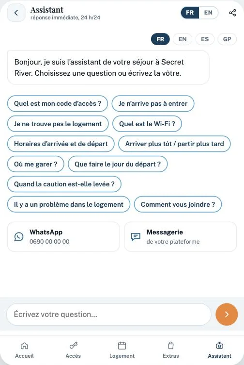 Assistant d’un livret d’accueil réalisé par Keysia